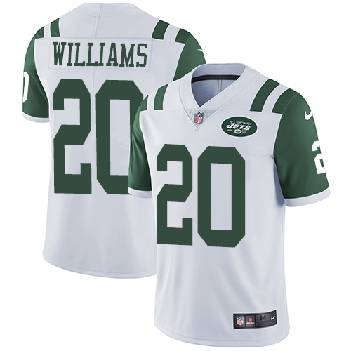 Nike Jets #20 Marcus Williams White Men's Stitched NFL Vapor Untouchable Limited Jersey